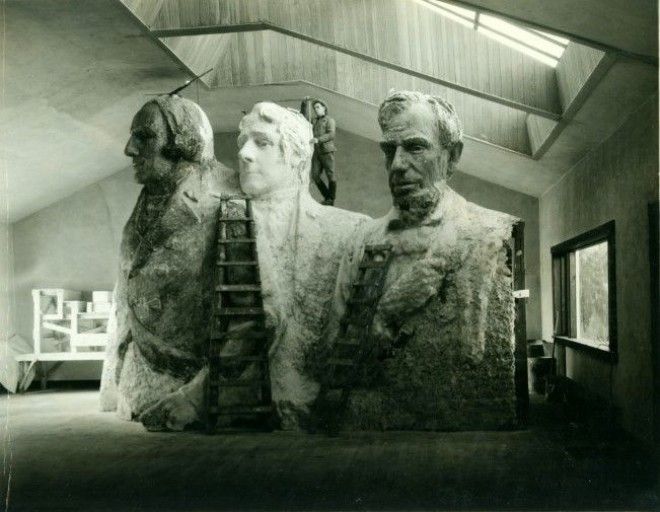 Фотографии Горы Рашмор на стадии строительства