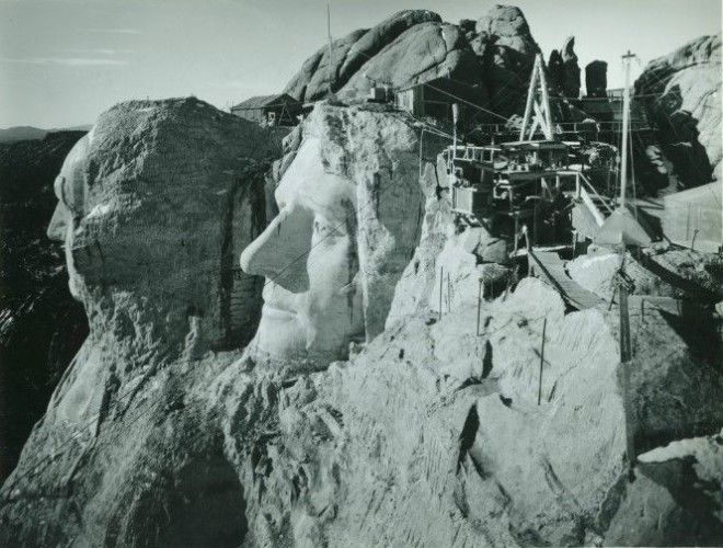 Фотографии Горы Рашмор на стадии строительства