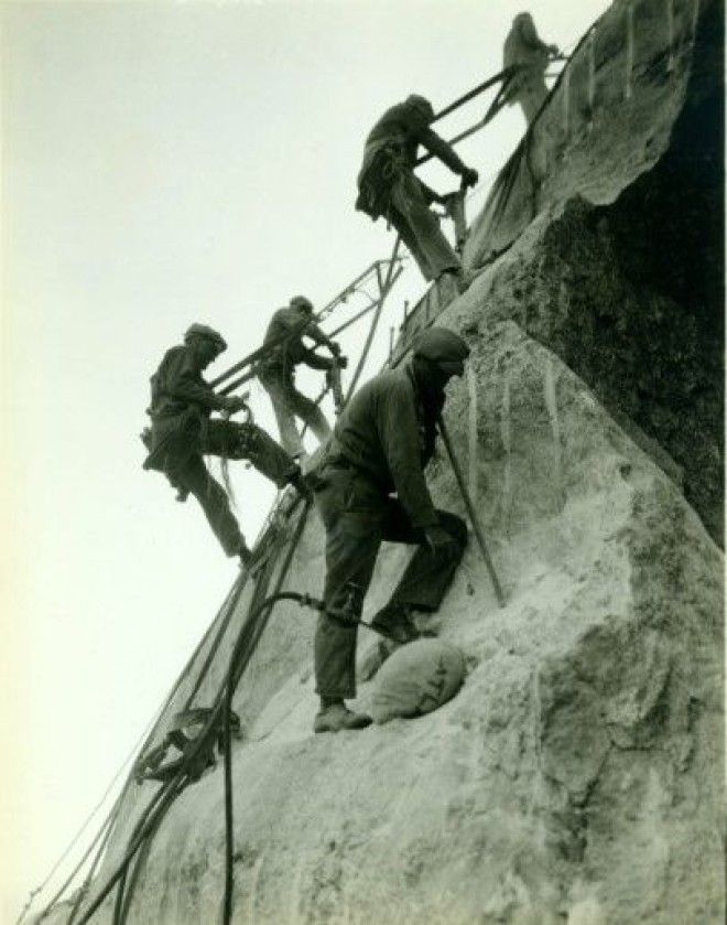 Фотографии Горы Рашмор на стадии строительства