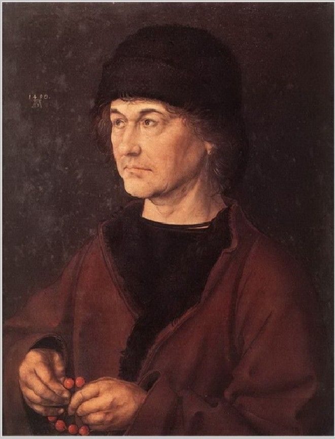 Портрет отца художника. (1490). Дерево, масло. Автор А. Дюрер. ¦ Фото: livejournal.com. Портрет отца художника 1490 Дерево масло Автор А Дюрер Фото livejournalcom